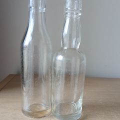 Lot of 2 small vintage Power whiskey bottles