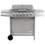 Gas BBQ Grill with 6 Burners Silver Image 3