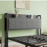 Double Bed Frames with Wooden Storage Headboard Image 6