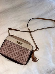 River Island Crossbody Patterned Pink Bag
