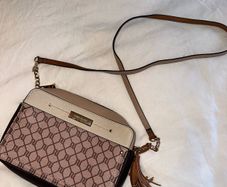 River Island Crossbody Patterned Pink Bag