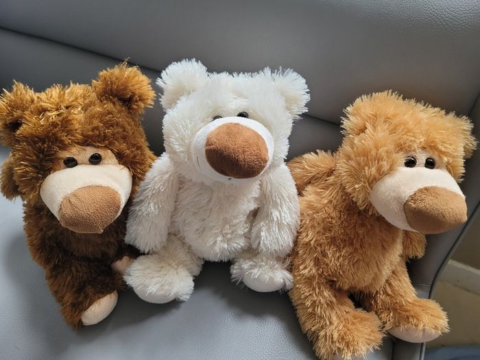 Triplet Teddy Bears Like New Plush Toys Teddies Soft Toys Comforter