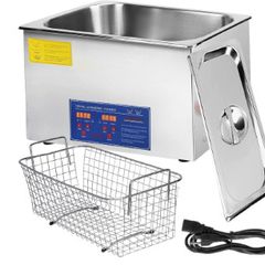Ultrasonic Cleaner with Heater Digital Timer Mini Portable Ultrasound Bath Washing Machine for Jewelry Glasses Timepieces