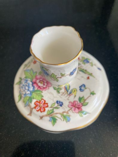 Crown Staffordshire vintage pagoda candle holder