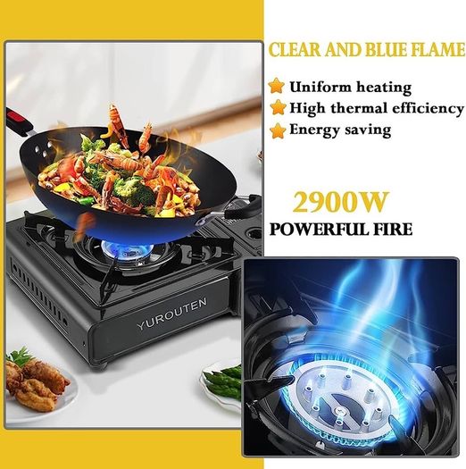 NEW Camping Stove Portable Gas Cookers Outdoor Butane Burner Mobile Kitchen Gas Stove Small Camp Cooker Windproof BBQ Gas Burner Cooking Set (FREE SHIPPING)