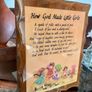 Vintage Wooden How God Made Little Girls Wall Plaque 1970s Image 8