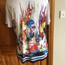 Ladies Bold floral stretch top size L Uk 14 includes postage Image 3