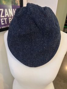 Kevin & Howlin Dublin Donegal Tweed Flat Cap - Handwoven J Murphy - Navy Fleck