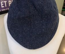 Kevin & Howlin Dublin Donegal Tweed Flat Cap - Handwoven J Murphy - Navy Fleck