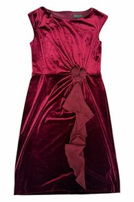 red velvet dress