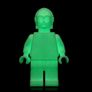 LEGO C3PO Unreleased Star Wars Prototype Glow In The Dark Colour Monochrome Minifigure Extremely Rare And Hard To Find Image 2