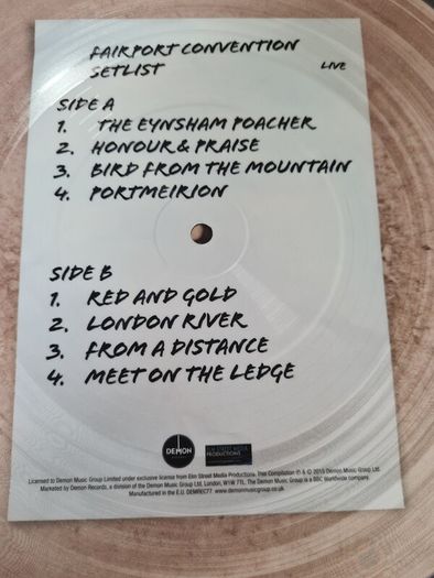 Fairport Convention Access All Areas Live Vinyl Lp Picture Record