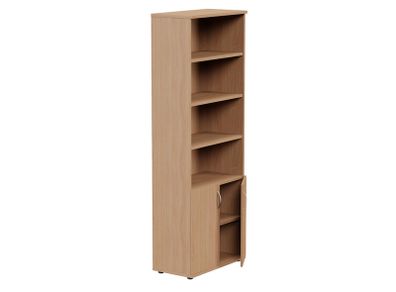 Combo Bookcase 2210mm Part Open Storage - 2 Closed, 4 Open