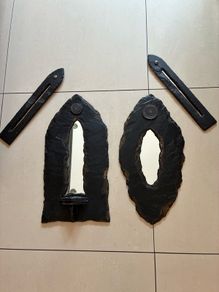 Handcrafted Irish Slate Wall Mirror Set, Paul Barry Slate Artist