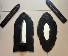 Handcrafted Irish Slate Wall Mirror Set, Paul Barry Slate Artist