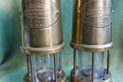 Vintage Miners Brass Oil Lamps Barrick Brass Britisch Coal Mining Parafin Lamp