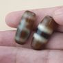 Vintage Himalayan Tibetan Treasure Vase & Stripe Pattern Agate Dzi Beads Image 9