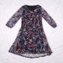 Sophie B Multicolor Abstract Feather Print Lace V-Neck A-Line Dress 18UK/46EU Image 2