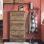 Shoe Cabinet Shoe Cabinet Shoe Chest of Drawers Entrance Cabinet, with 3 Doors for Corridor Entrance, 60x23x115 cm, Wood Image 3