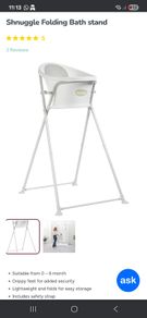 baby bath with a stand