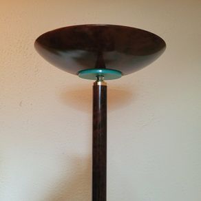 Art deco revival tortoiseshell torchiere floor lamp