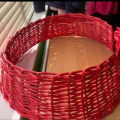 Red Wicker Tree Skirt