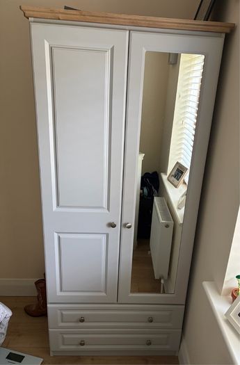 Matching wardrobe and chest of drawers