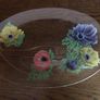 A Pair of Vintage 1960s Chance Glass poppy Anemone plates Image 4