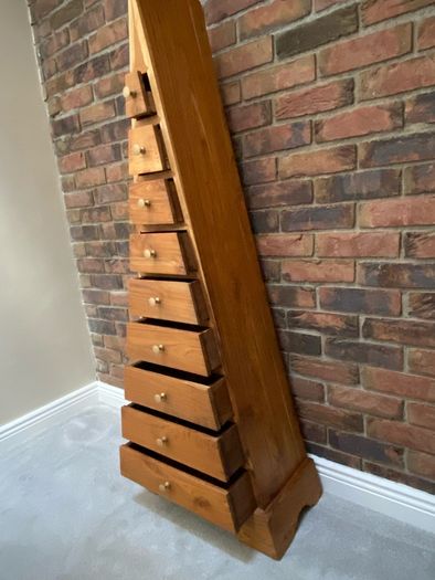 Unique Solid Hardwood Pyramid Chest of Drawers