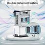 Dual Semiconductor Dehumidifier for Bathroom Basement Up to 20 with 2L Watertank, with 1.5m Drain Hose, Auto Defrost and Intelligent Humidity Control Image 5