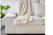 Brand Ikea Gurli Throw- Colour - White  &amp; Beige - Size - 180cm x 120cm