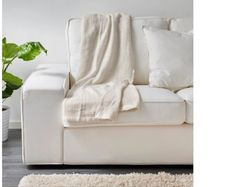 Brand Ikea Gurli Throw- Colour - White  & Beige - Size - 180cm x 120cm