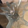 Glass Bowl Round Star Shaped Murano Art Deco Art Blue White Image 4