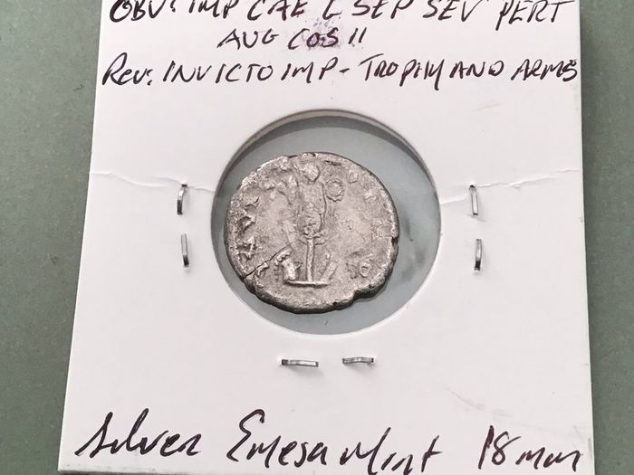 Ancient Rome Silver Denarius Emperor Septimus Severus 194 AD