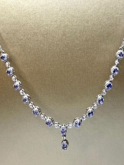 Tanzanite and Natural Zircon Necklace