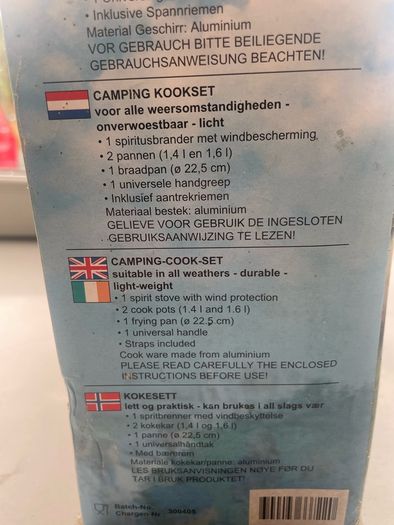 Camping cookset