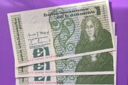 Irish one pound notes