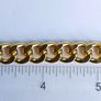 Men's  Bracelet 18K Yellow Gold Plated Flat Cuban Link Chain Bracelet length 8" Image 6