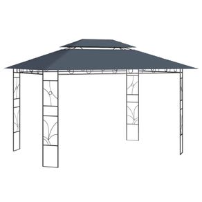 Gazebo 4x3x2.7 m Anthracite 160 g/sq.m