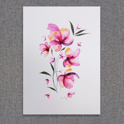 Original Watercolour Floral Painting