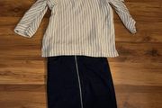 Sandro blouse and Vila denim skirt. Size S/uk 10