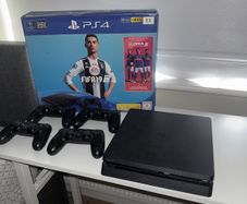 PS4 Slim 1TB Boxed Bundle - 4 Controllers & 12 Games