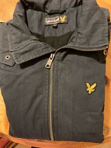 New Lyle & Scott man's Jacket Navy with Hood & Pockets