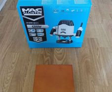 MacAllister router and Stanley router bit set.