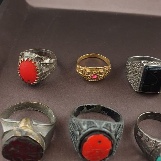 Antique Brass Ring Collection 15 Mixed Vintage Handmade Rings