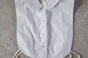 White Cotton Button- up Shirt Front, Size L