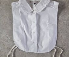 White Cotton Button- up Shirt Front, Size L