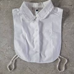 White Cotton Button- up Shirt Front, Size L