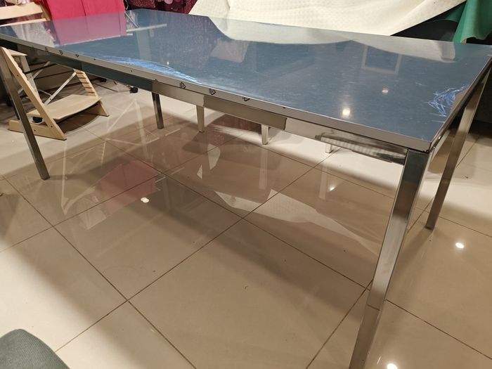 Grey ikea dining table 6/8 people