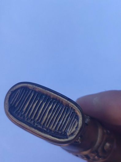 Large Brass Dog Vesta case